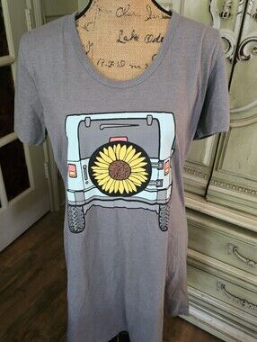 Jeep + Sunflower Grey T-Shirt Dress (L)